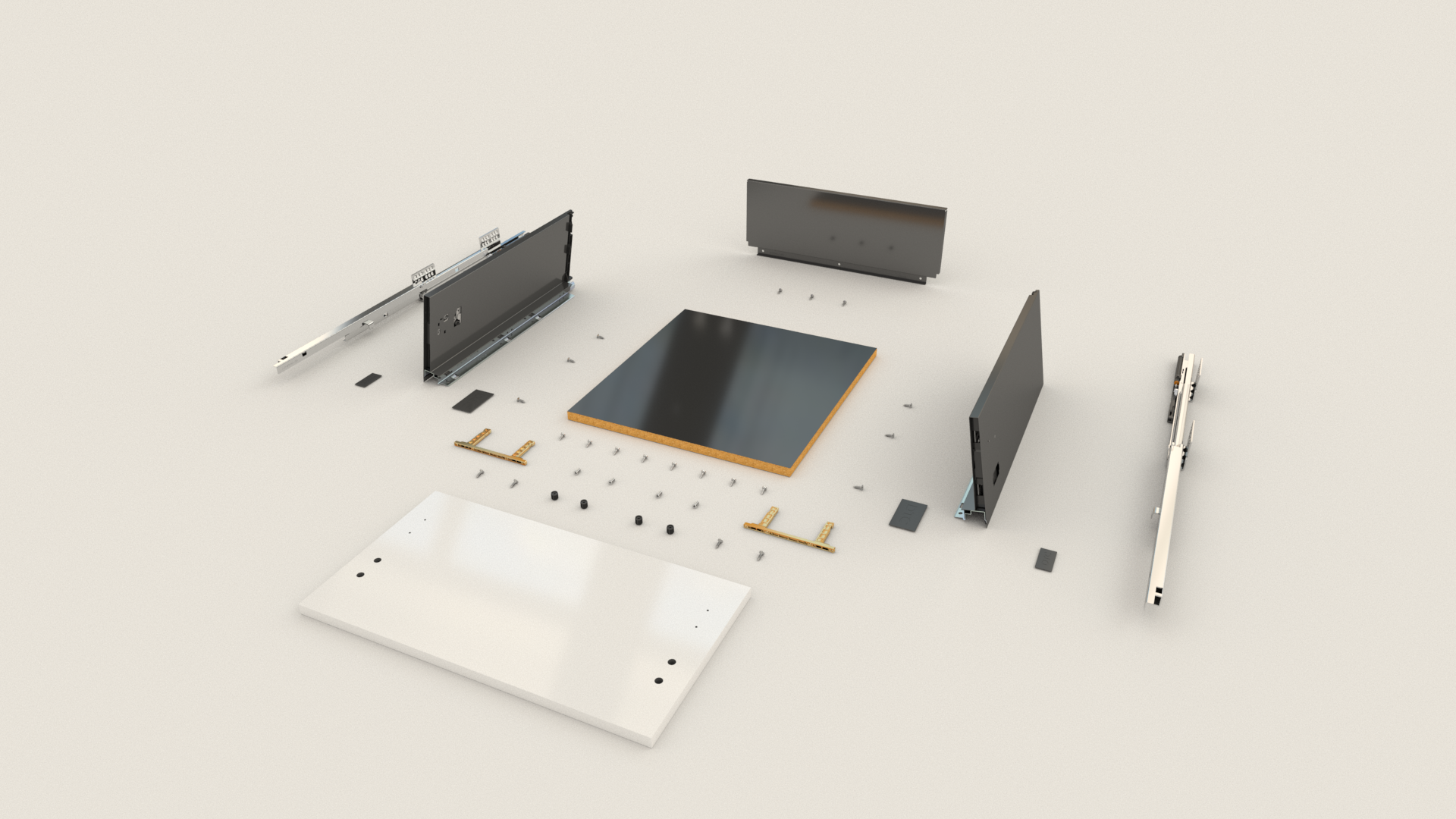 Kit casserolier faible profondeur largeur 60 cm - Slimpro SYNERCIA - 2