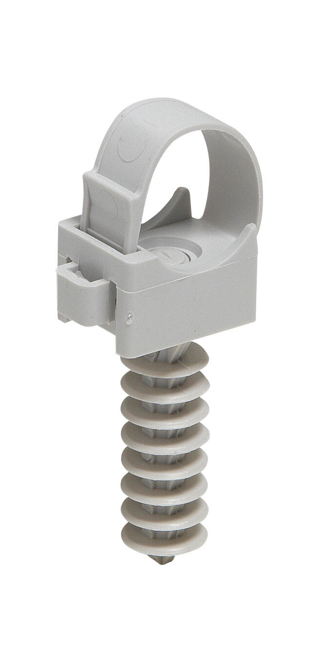 Lot de 15 clips simples tube IRL Diam.25 mm + chevilles - LEGRAND - 2