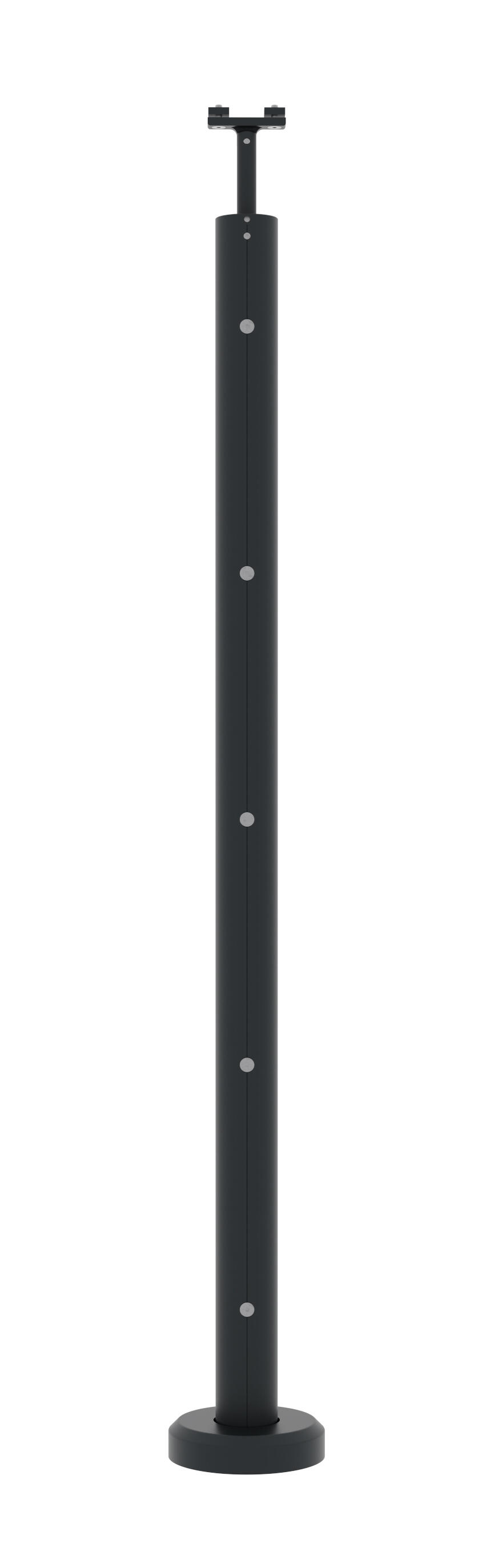 POTEAU ALU GRIS 7016 BALOXY A PLAT - 2