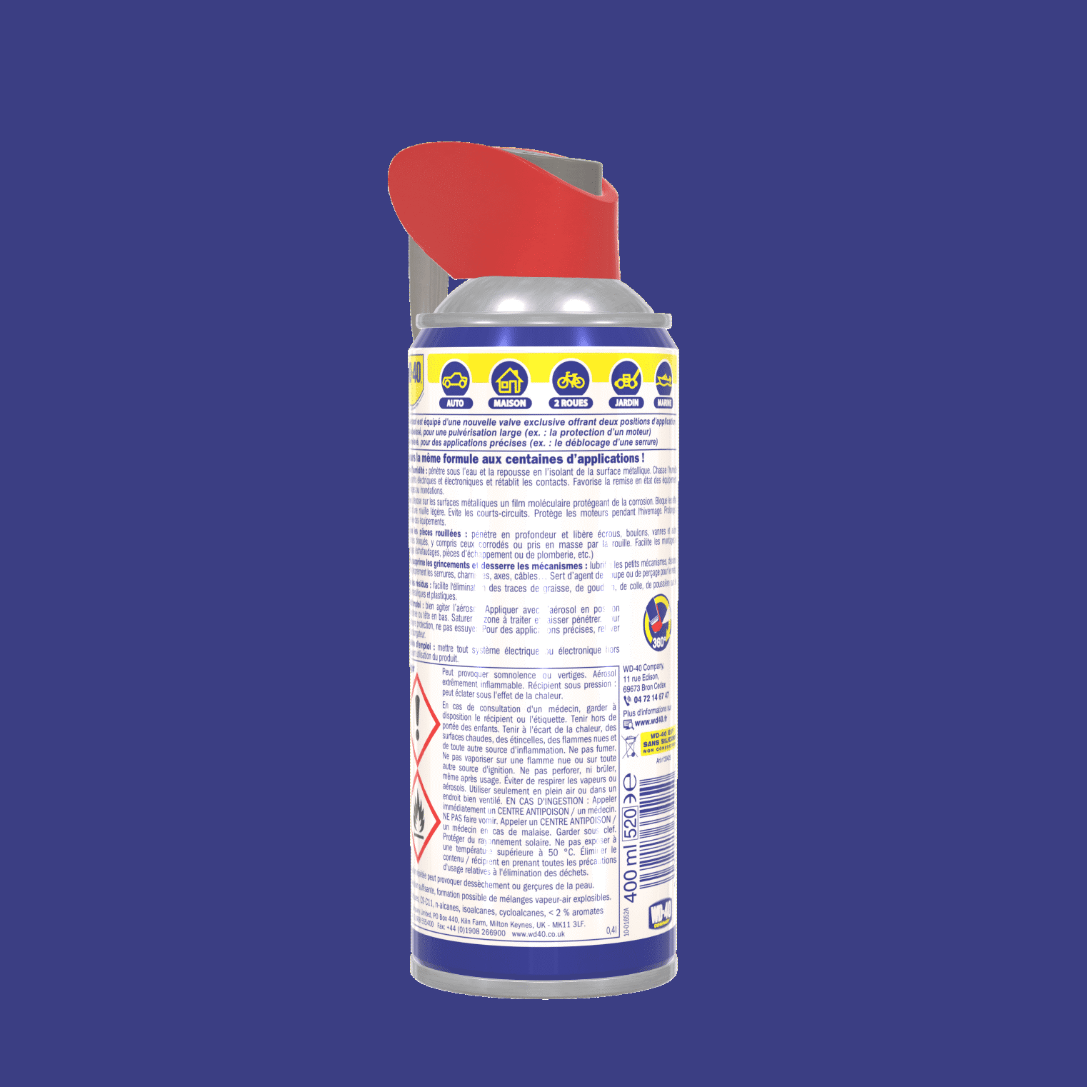 Lubrifiant multifonction spray double position 350 ml - WD-40 - 2