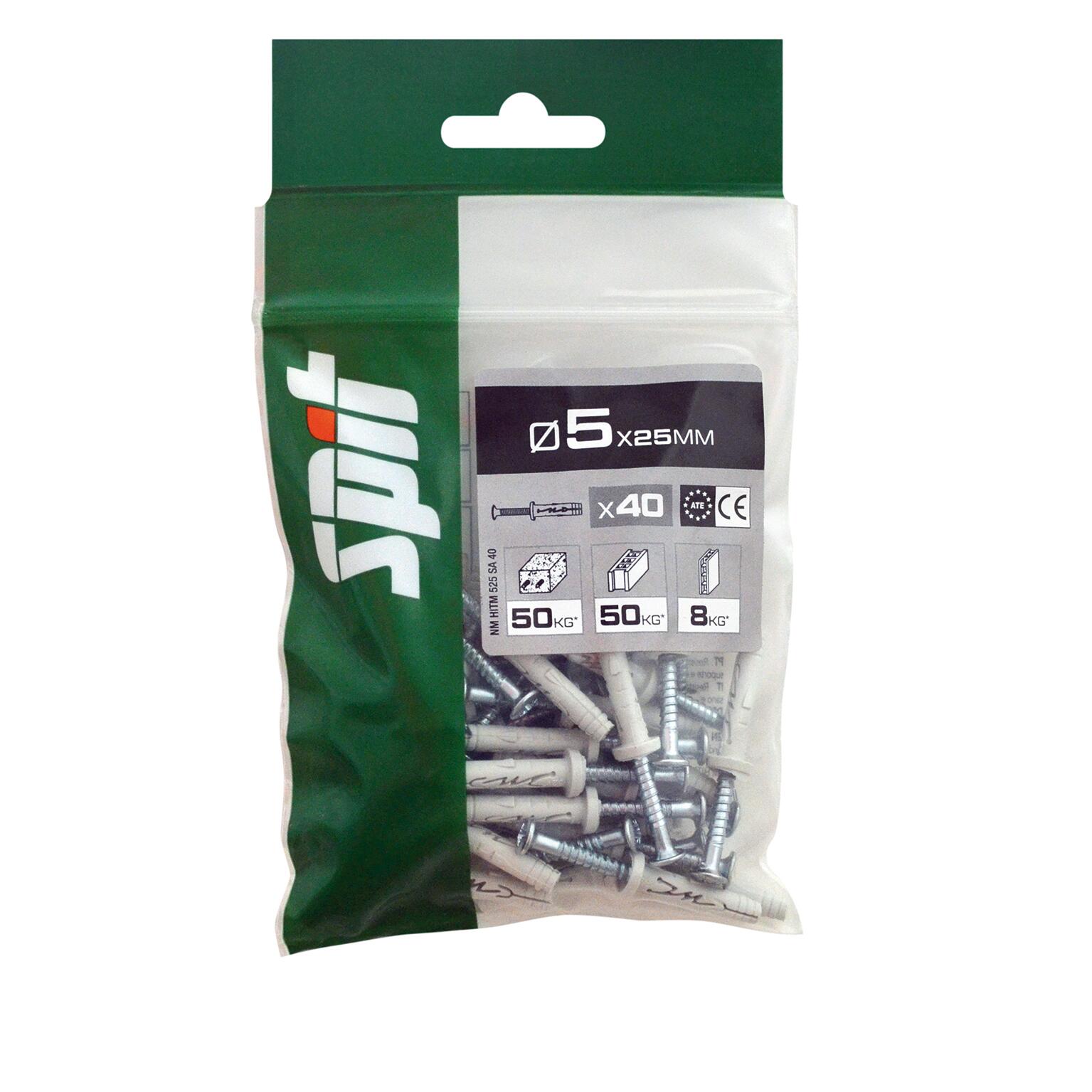 Cheville à frapper multi-matériaux Diam.5 mm x 25 mm - SPIT HITM (lot de 40) - 2