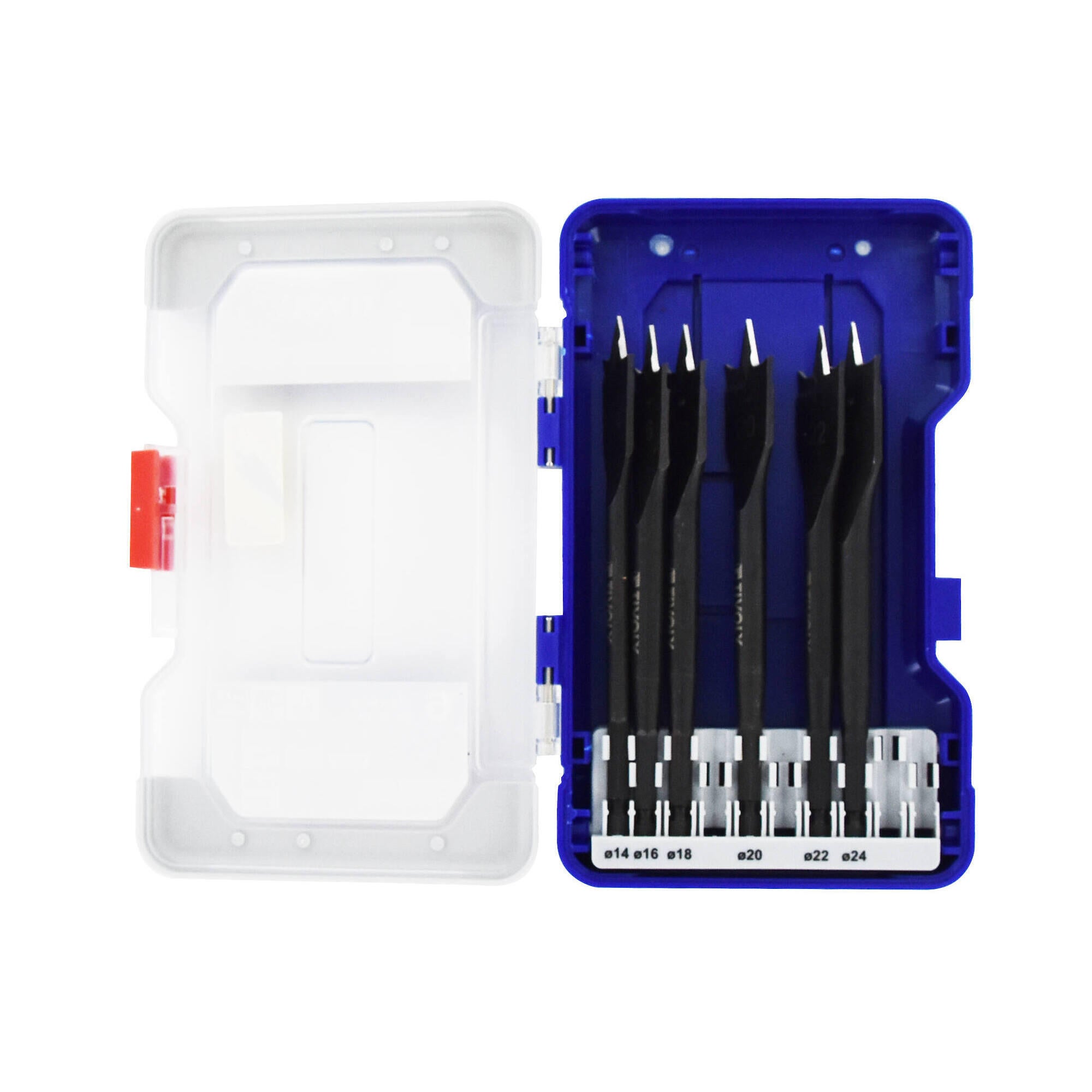 Coffret de 6 mèches à bois plates Diam.14 à 24 mm - TIVOLY - 2