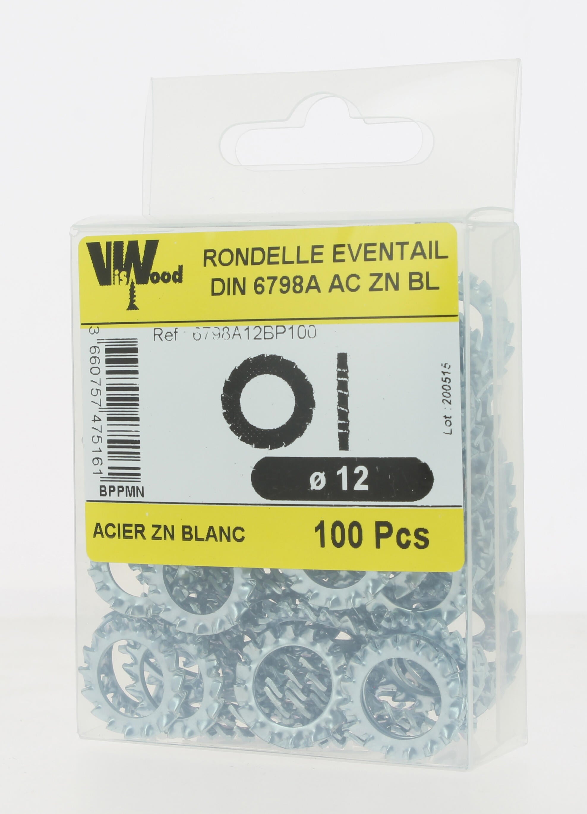 Lot de 100 rondelles eventail din 6798A ZG D.12 mm - VISWOOD - 3