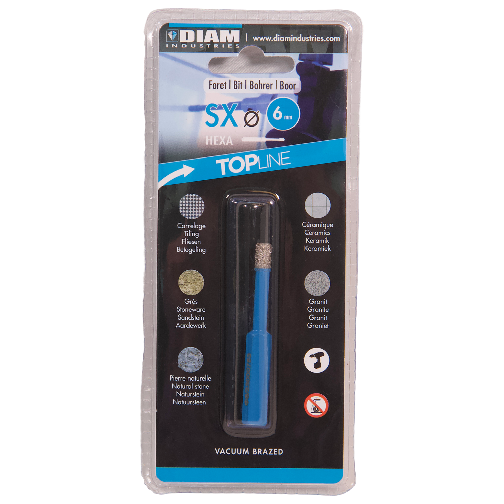 Foret diamant carrelage Diam.6 mm - DIAM INDUSTRIES - 7
