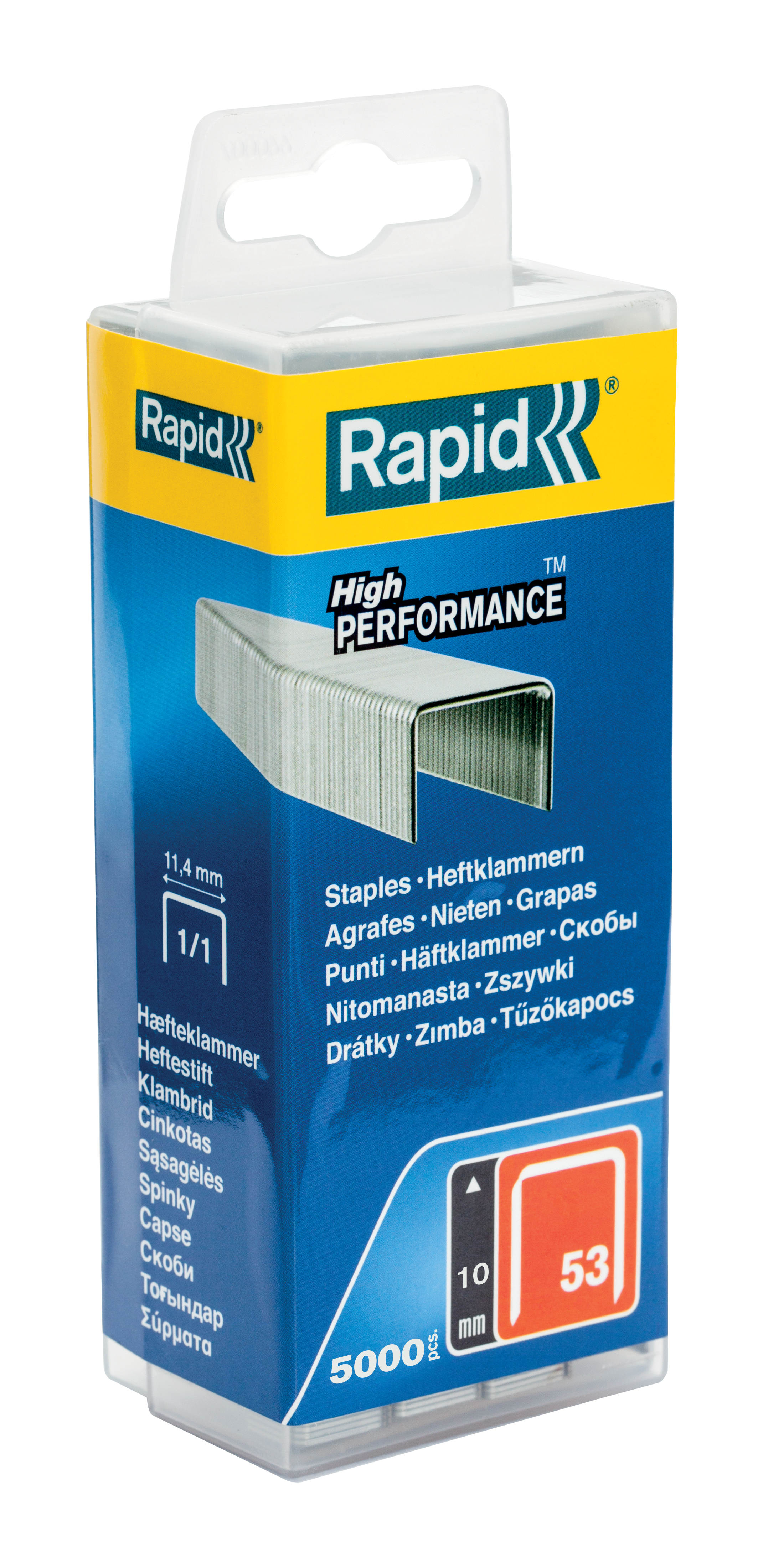 Boite de 5000 agrafes n°53 L.10 mm Galva - RAPID - 2
