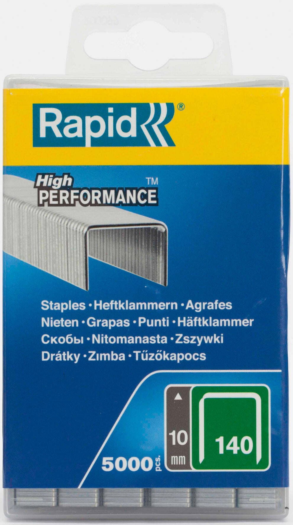 Boite de 5000 agrafes n°140 L.10 mm Galva - RAPID - 2