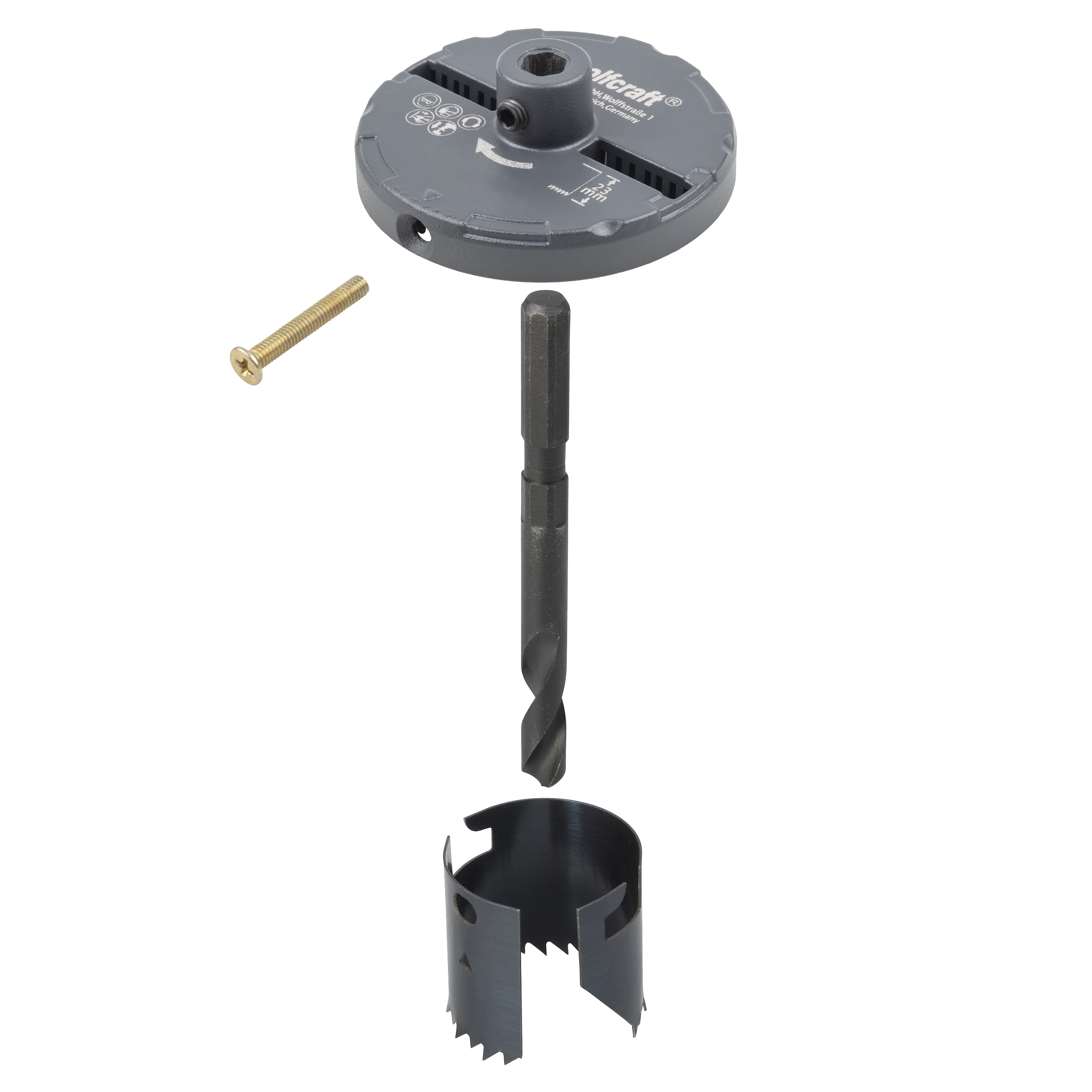 Scie cloche multi-lames pour bois et platre Diam.25 à 65 mm - WOLFCRAFT - 4