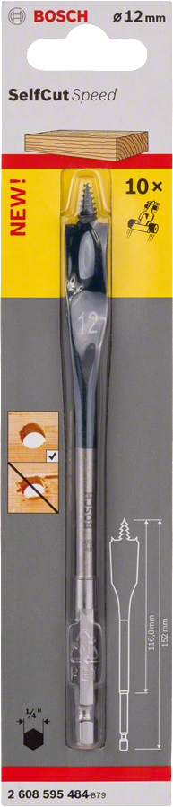 Mèche Self Cut Speed Diam.12 x L.152 mm - BOSCH - 3