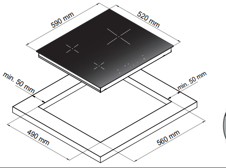 Plaque de cuisson à induction sensitive 3 zones en verre noir - PI63 FRIONOR - 2