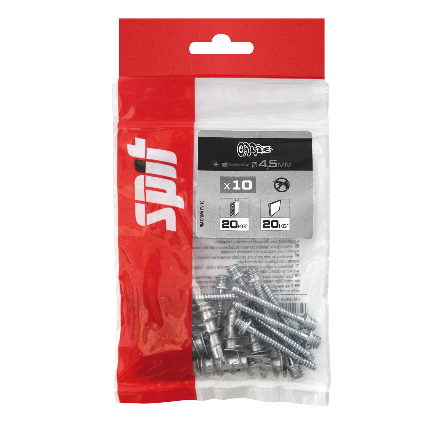 Cheville autoforeuse avec patte à vis pour matériaux creux Diam.14 mm x 30 mm - SPIT (lot de 10) - 2