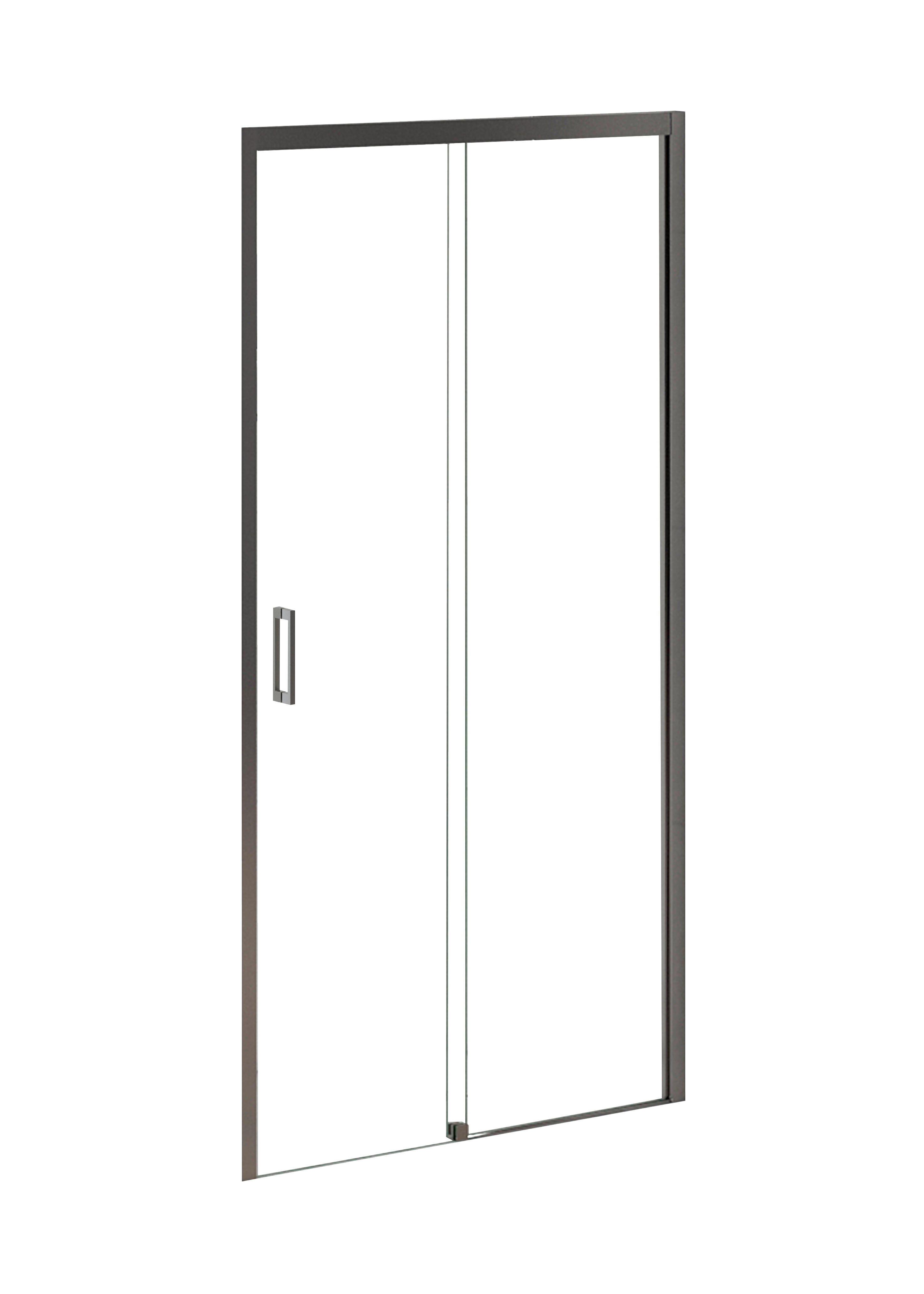 Paroi de douche coulissante chromée L.160 x H.200 cm verre trempé transparent Ep.6 mm - Athènes - 2