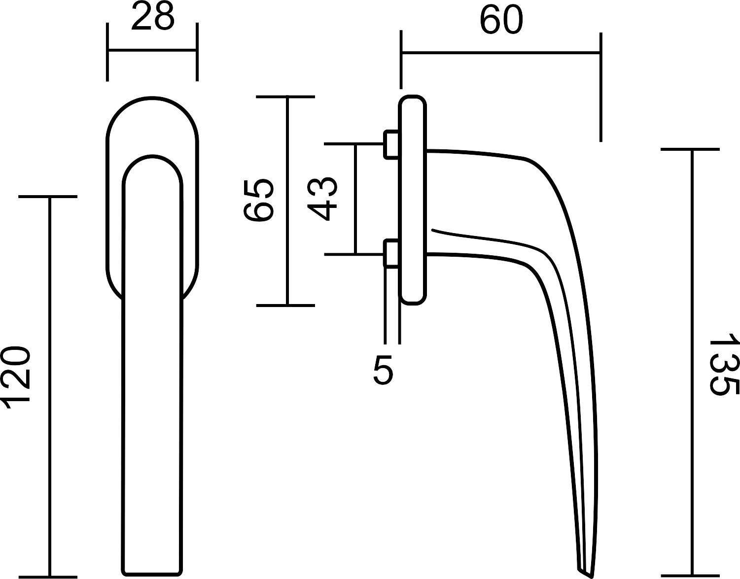 Poignée de fenêtre oscillo battant blanche - ALPERTEC - 3