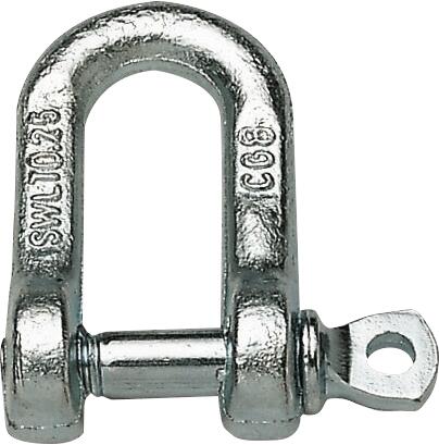 Manille droite acier zingué axe 5,5 mm Largeur intérieure 12,5 mm - 2