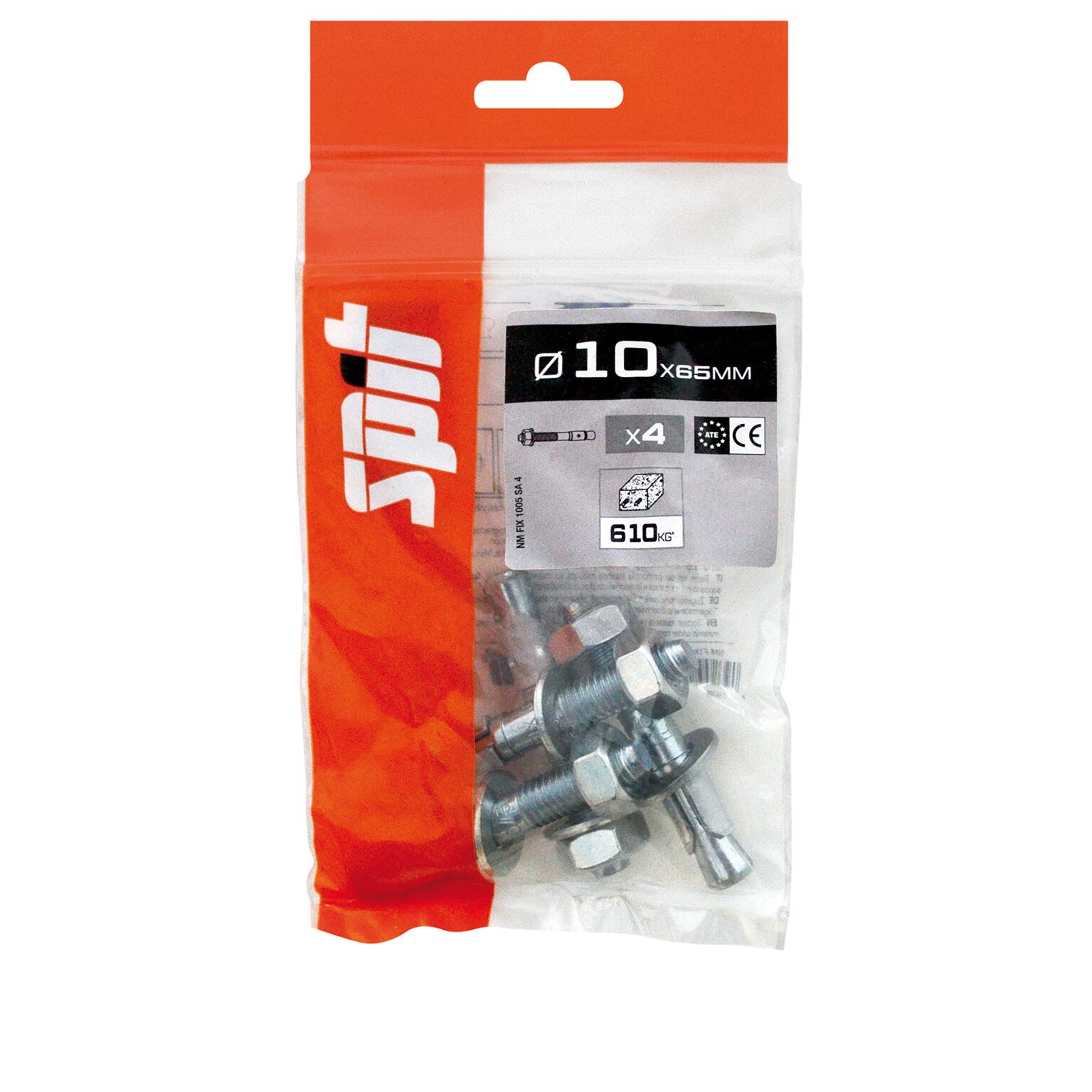 Goujon à bague multi-matériaux Diam.10 mm x 65 mm - SPIT Fix3(lot de 4) - 2