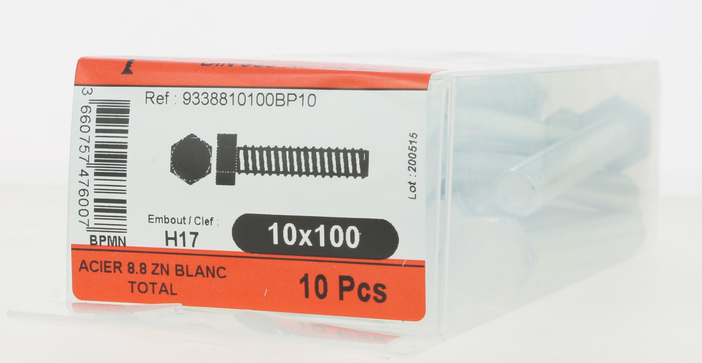 Vis métal Diam.10 mm tête hexagonale Boîte de 10 - VISWOOD - 3