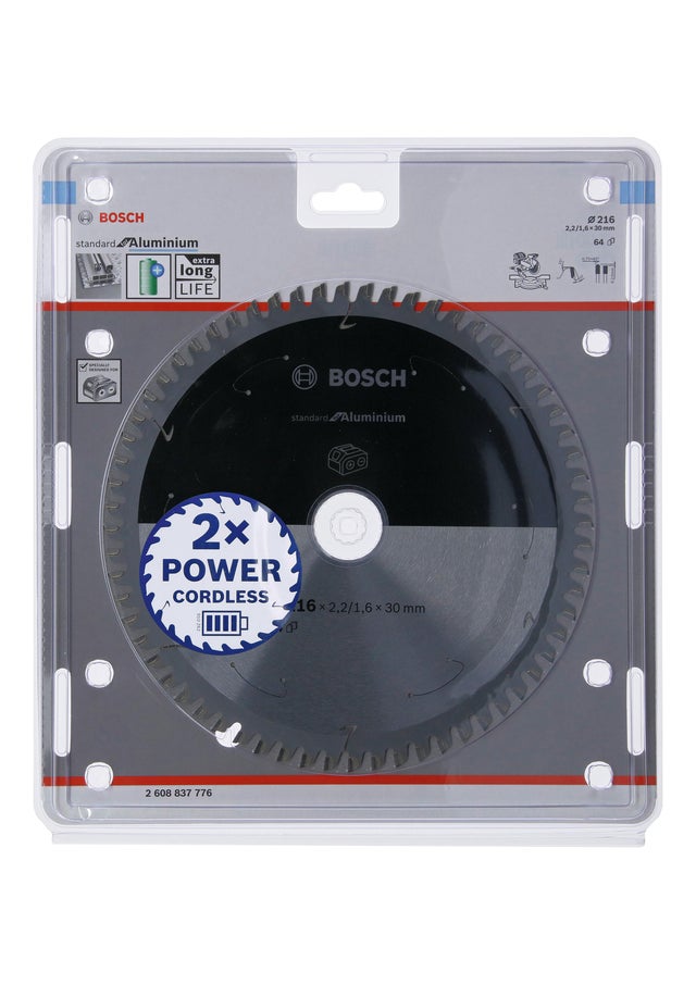 Lame scie circulaire sans-fil Aluminium diamètre 216 64 dents BOSCH 