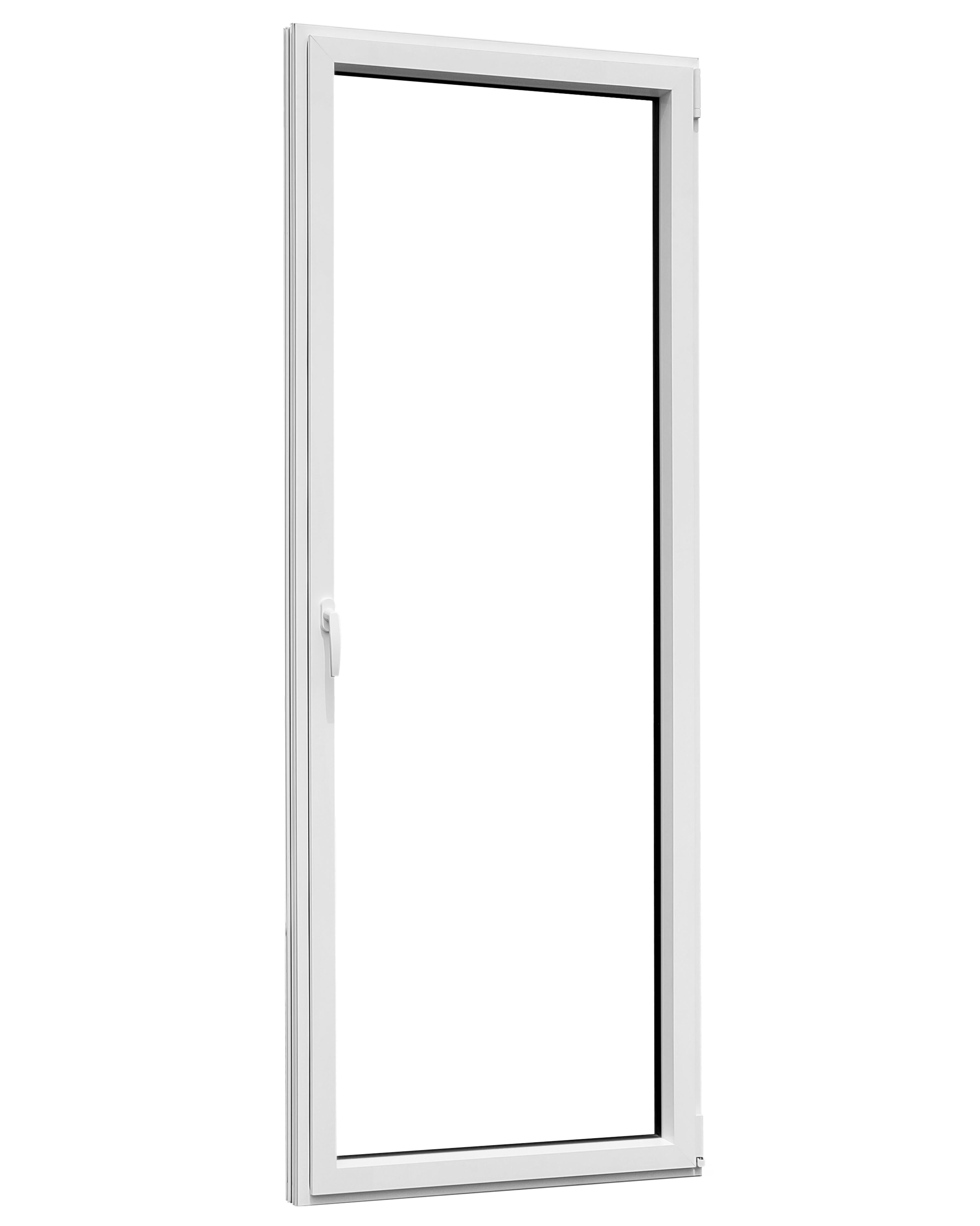 Porte-fenêtre aluminium H.215 x l.80 cm ouvrant à la française 1 vantail tirant droit blanc - 5