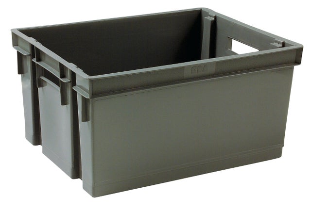 Bac de rangement en plastique gris 30 L - EDA