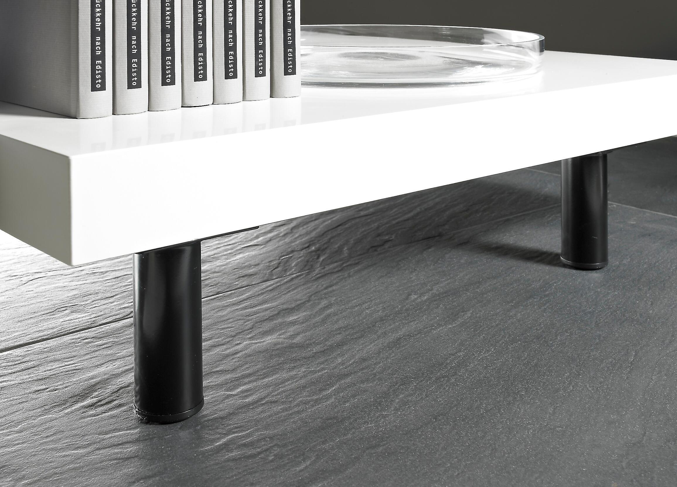Pied de meuble rond en acier H.15 cm Diam.3 cm noir - HETTICH - 2