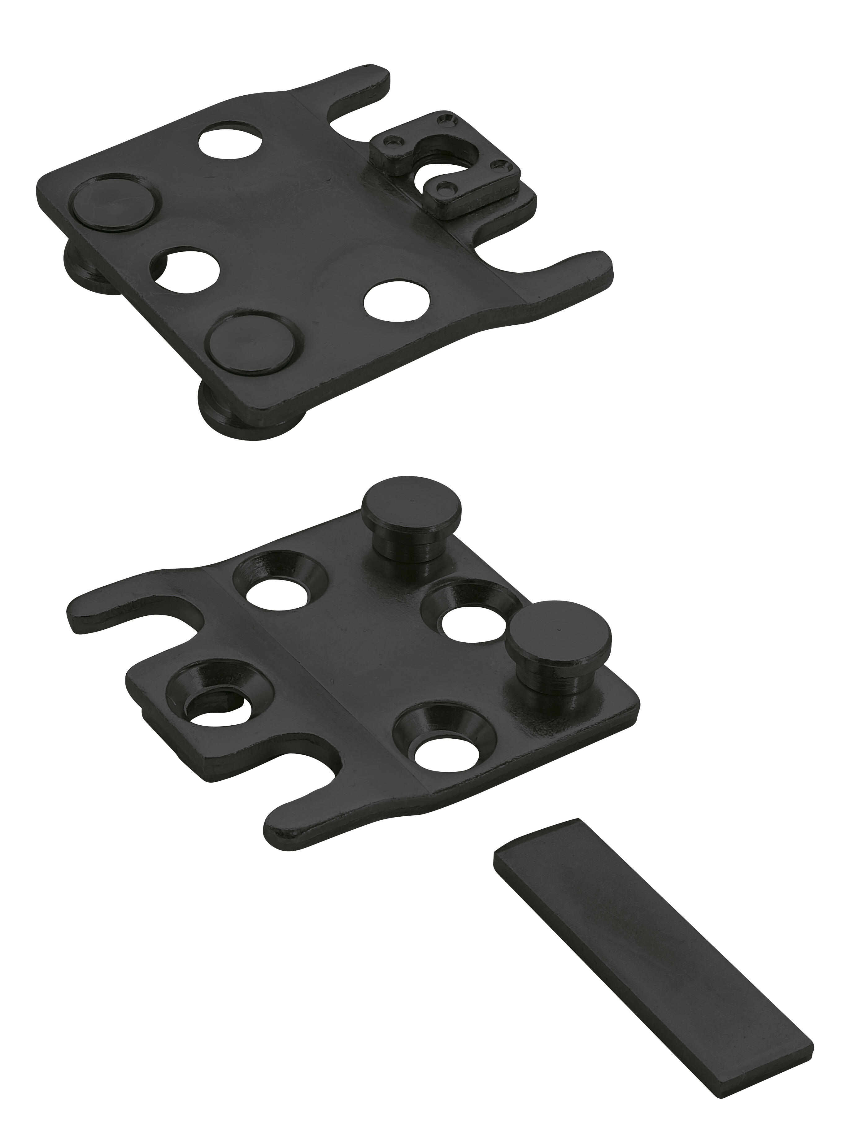 Support de poteau en acier anodisé noir - 2