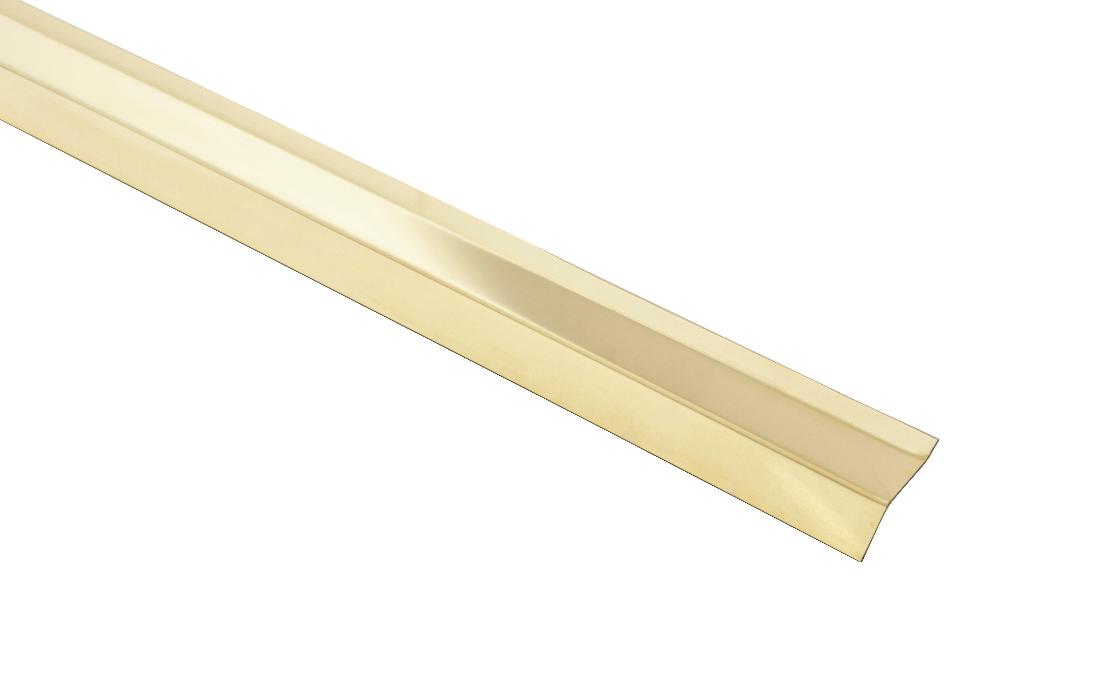 Barre de seuil laiton poli auto-adhésif L.93 x l.5 cm Presto - 3