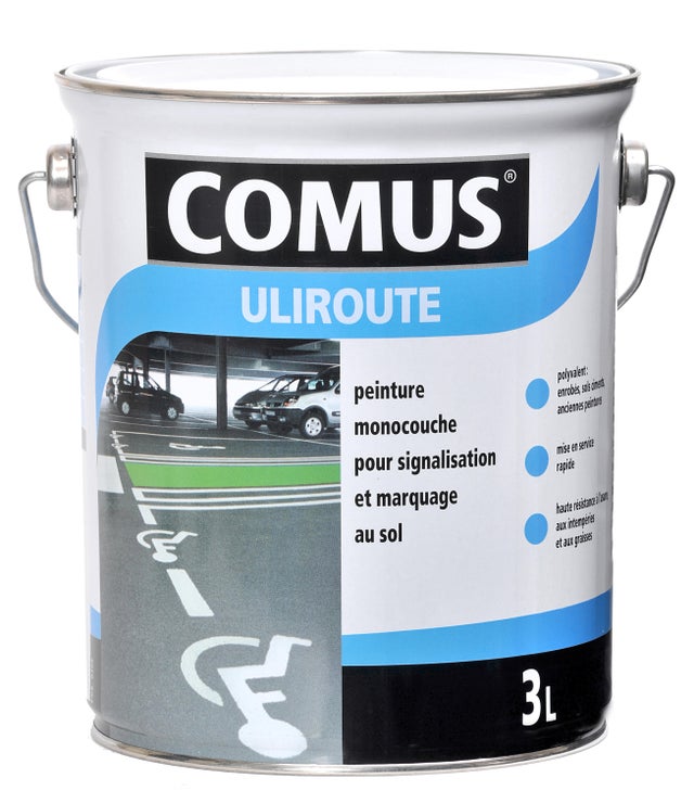 Peinture pour travaux de signalisation au sol blanc 3 L Uliroute - COMUS