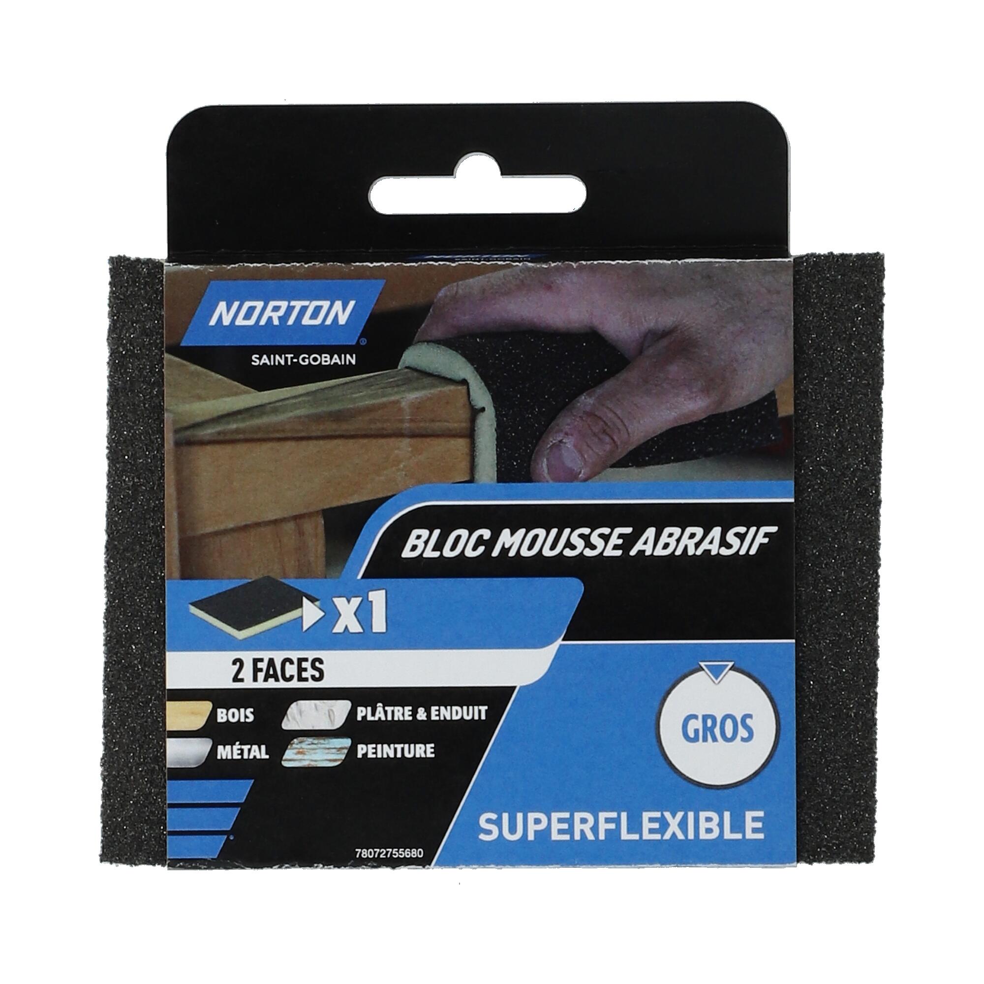 Eponge abrasive 123 x 98 mm grain 80 - NORTON - 2