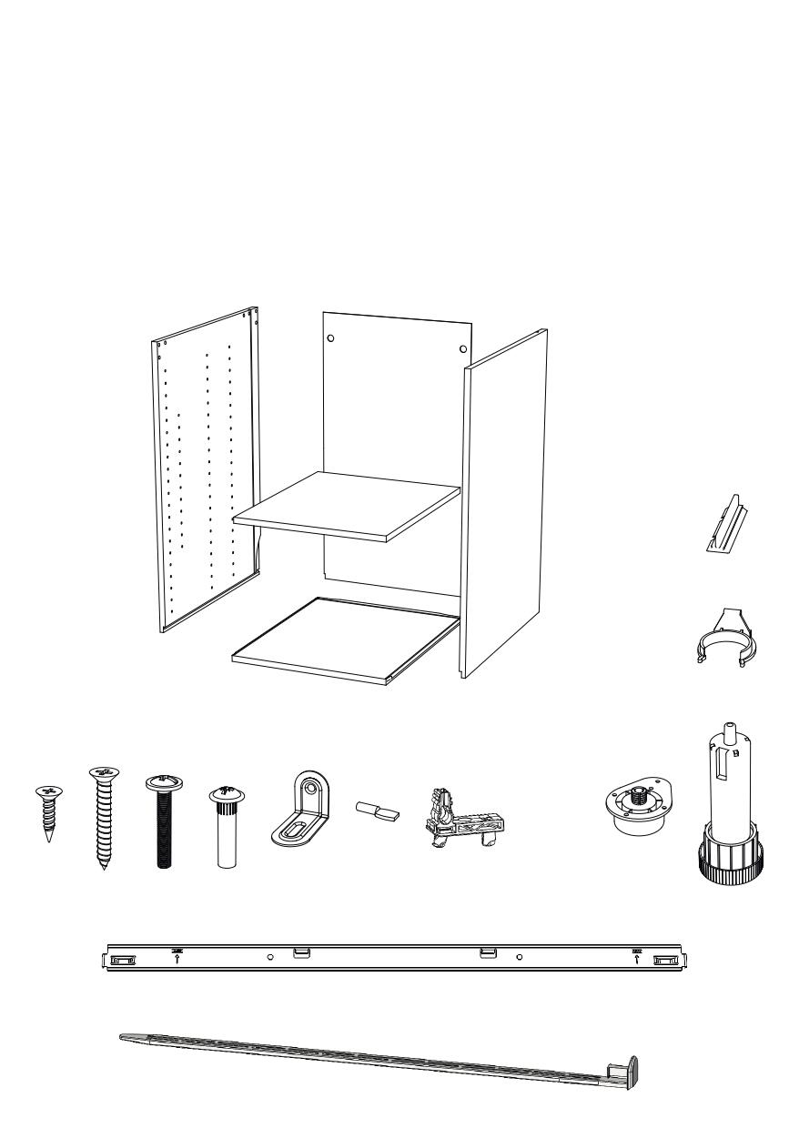 Caisson bas de cuisine l.45 x H.76,80 x P.56 cm Blanc - 2