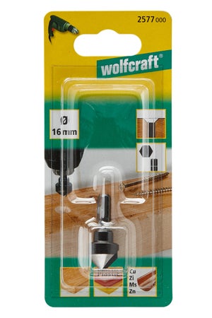 Foret Fraisoir WOLFCRAFT Avec Butée Profondeur - Pour Vis à Tête Fraisée 4-5mm