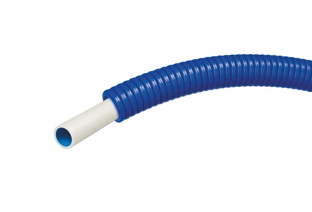 Tube PER gainé bleu Diam.12 mm en couronne Long.25 m - CALINEO PE-RT