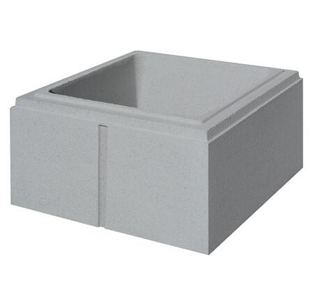 Elément de pilier lisse ton pierre l.32,5 x P.32,5 x H.16,7 cm - WESER - 3