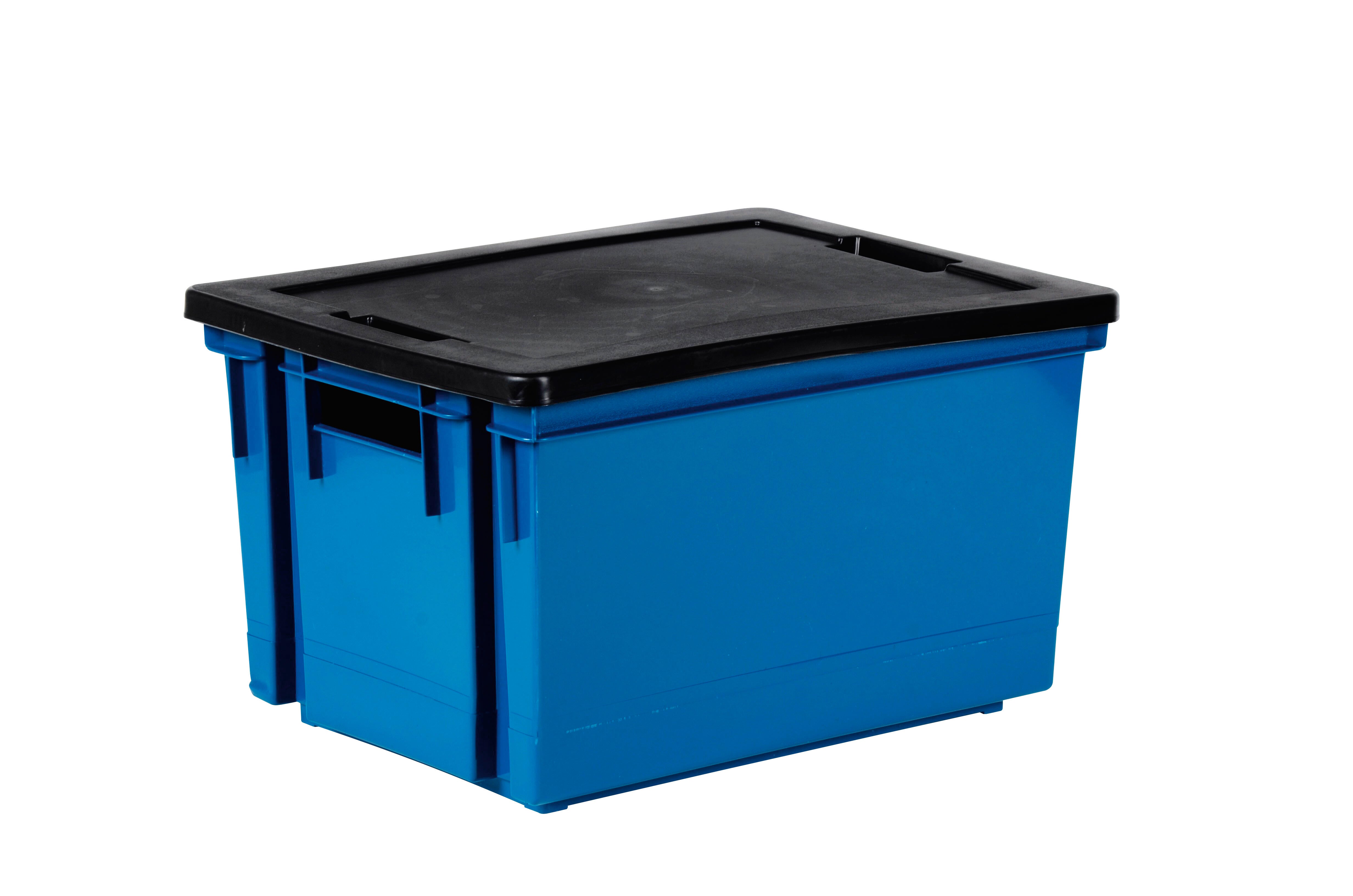 10 Corbeilles Plastique 20L Avec Anse - 43x23x30cm, Gerbables - Magasin Ou Maison