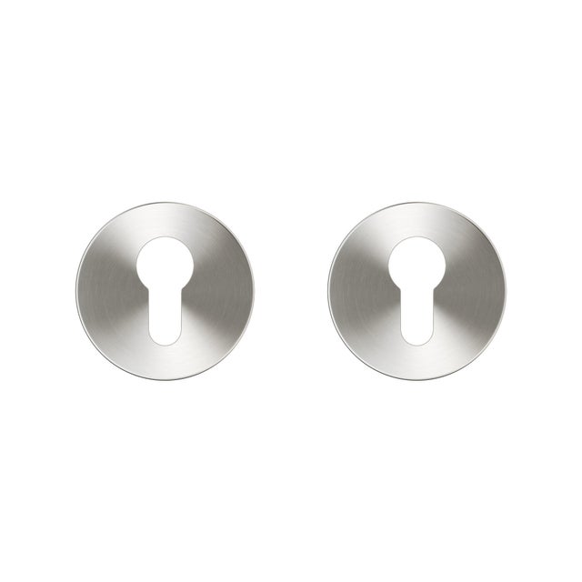 Rosaces clé I aspect nickel pour poignée de porte THEA/INELA/DAREN x2