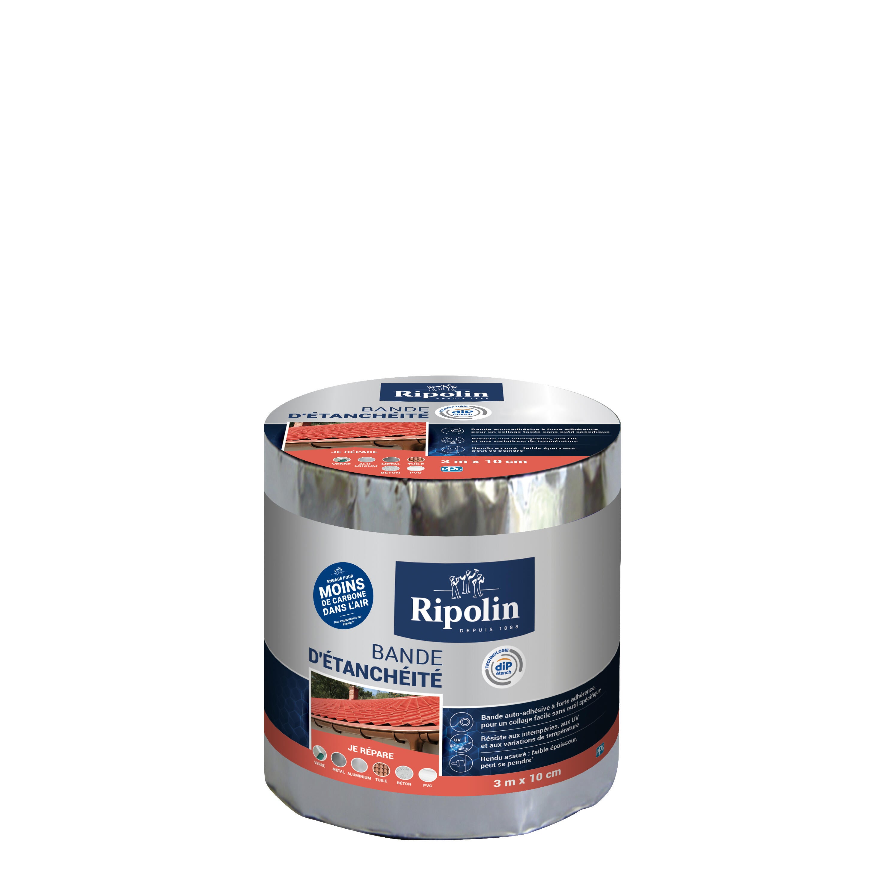 Bandes d'étanchéité ant-fuites aluminium Long.3 m x Larg.10 cm - RIPOLIN - 7