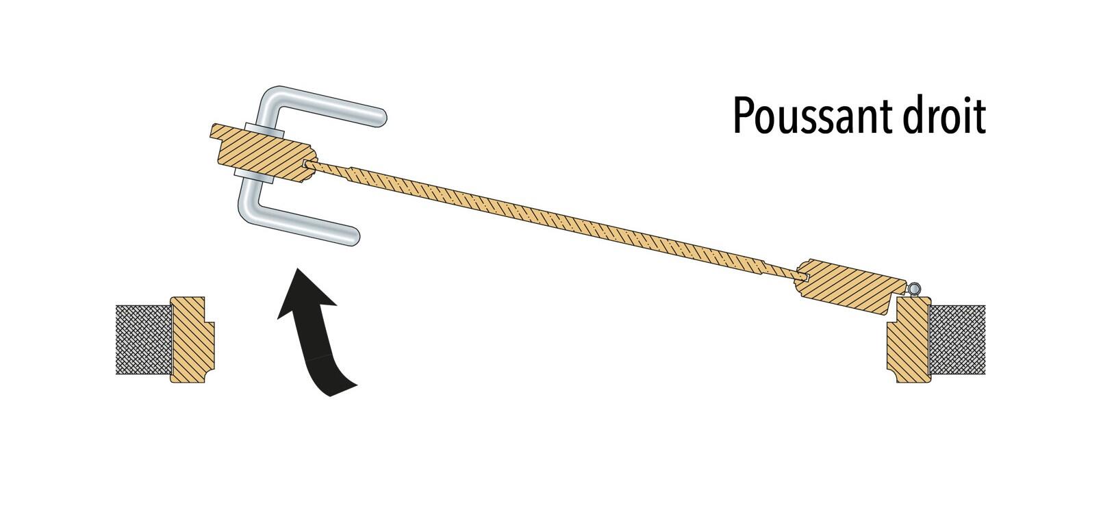 PORTE DE SERVICE SAPIN BOIS PEFC POUSSANT DROIT 200x90 cm - 3