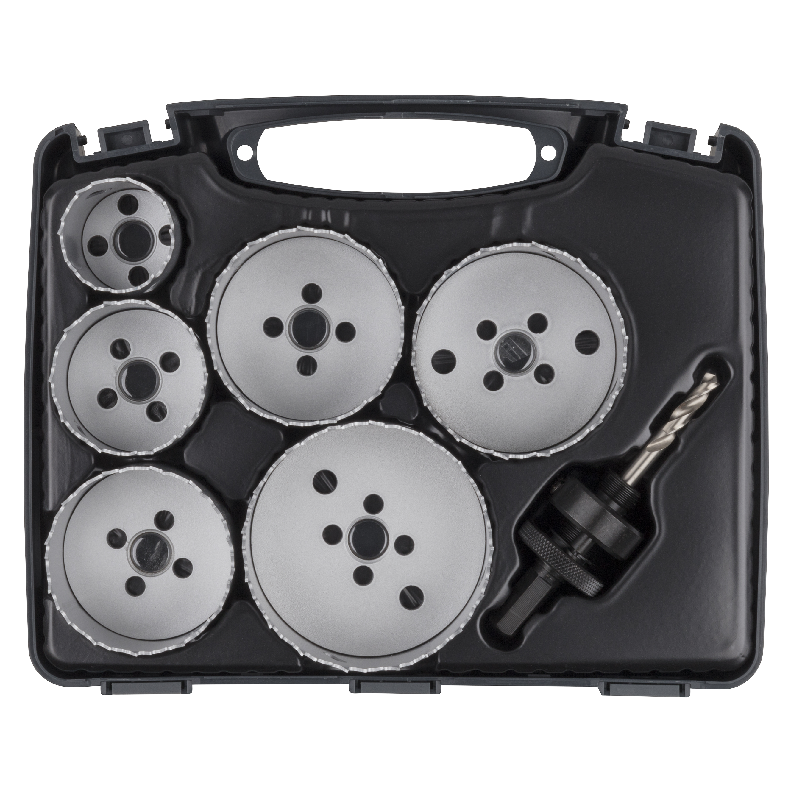 Coffret de 6 scies cloches multi-matériaux Diam.40 à 86 mm électricien - WOLFCRAFT - 5