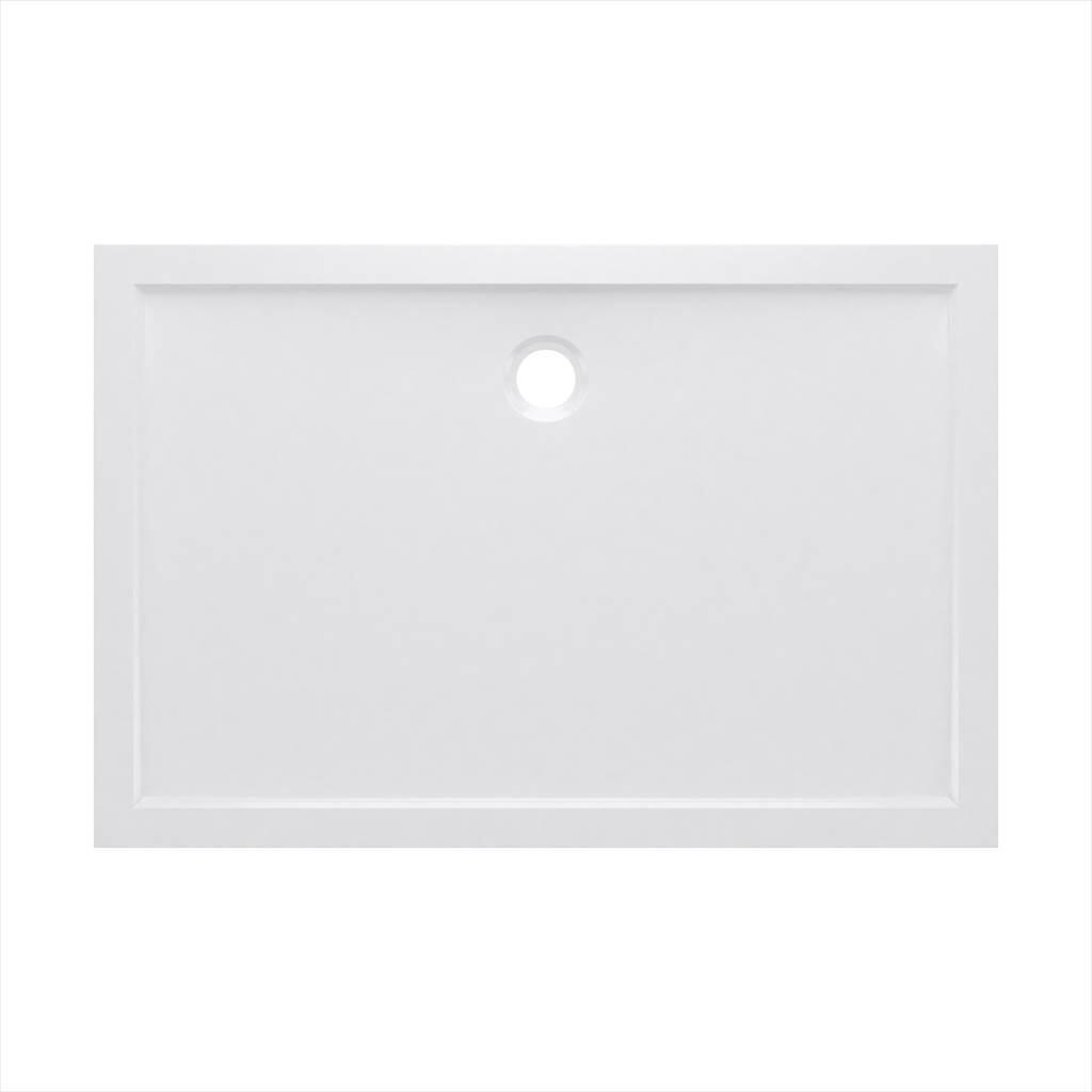 Receveur de douche L.120 x l.80 cm Ep.4 cm acrylique blanc - AURLANE - 3