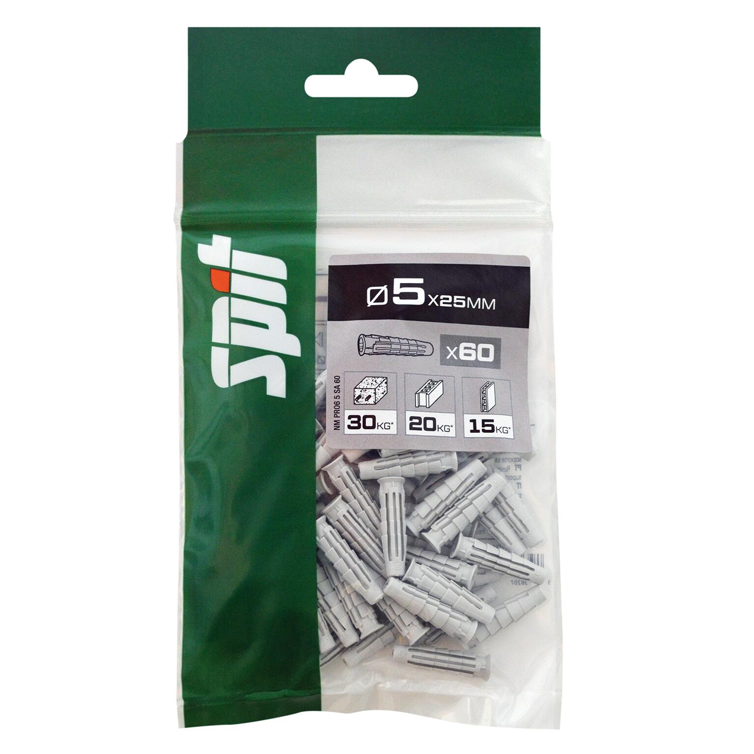 Cheville nylon multi-matériaux Diam.5 mm x 25 mm - SPIT Pro32(lot de 60) - 2