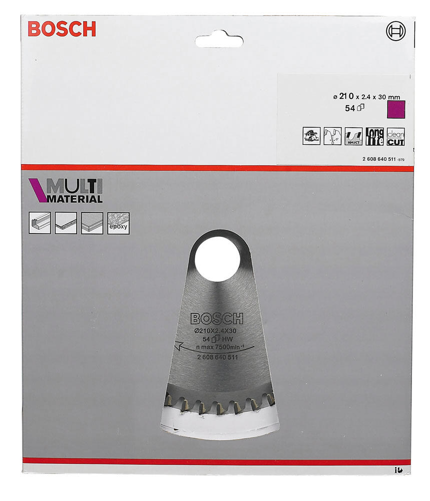 Lame scie circulaire multi-matériaux Diam.210 mm - 2608640511 BOSCH  - 6