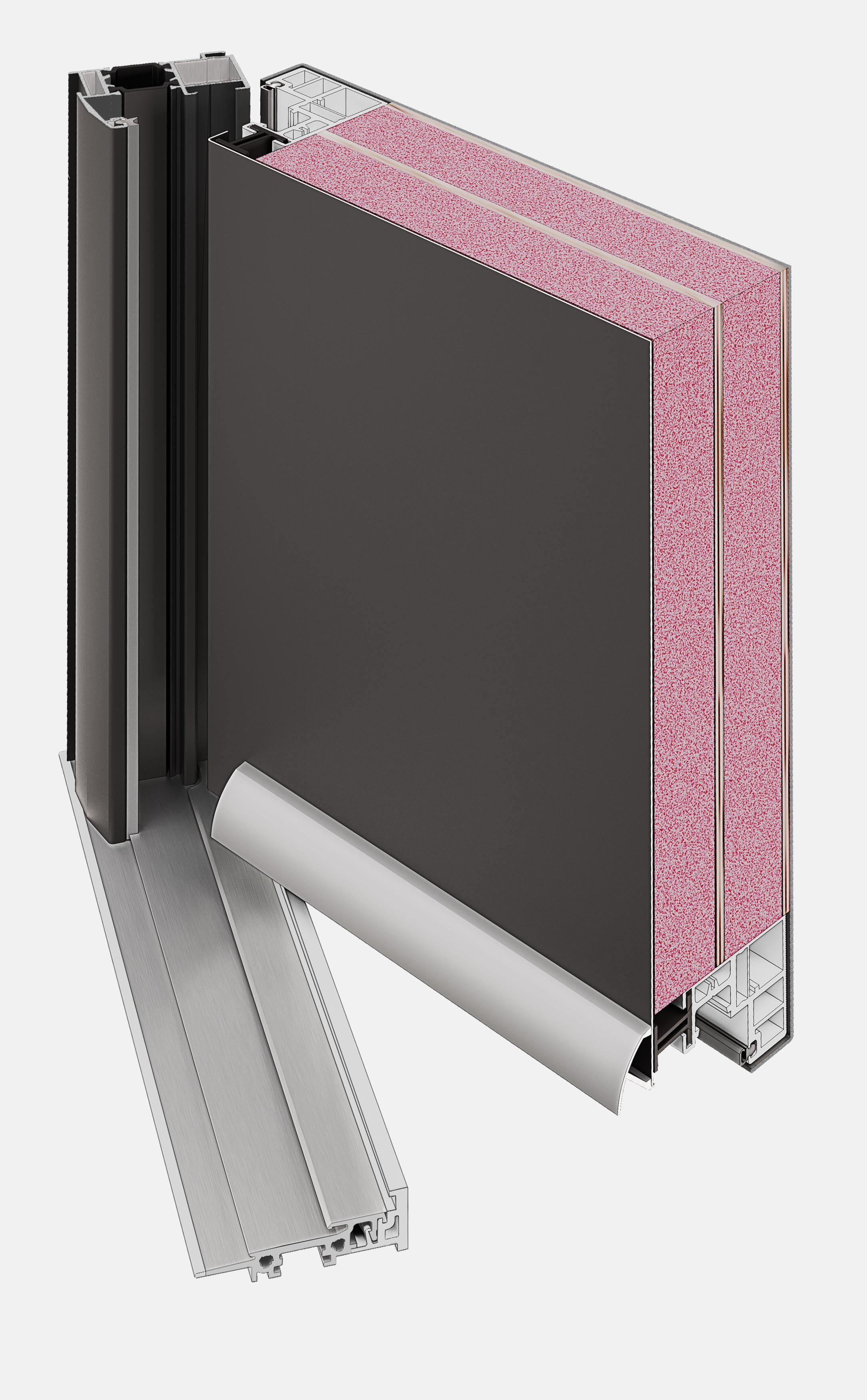 Porte d'entrée aluminium blanche poussant droit H.215 x l.90 cm Fuji - 5