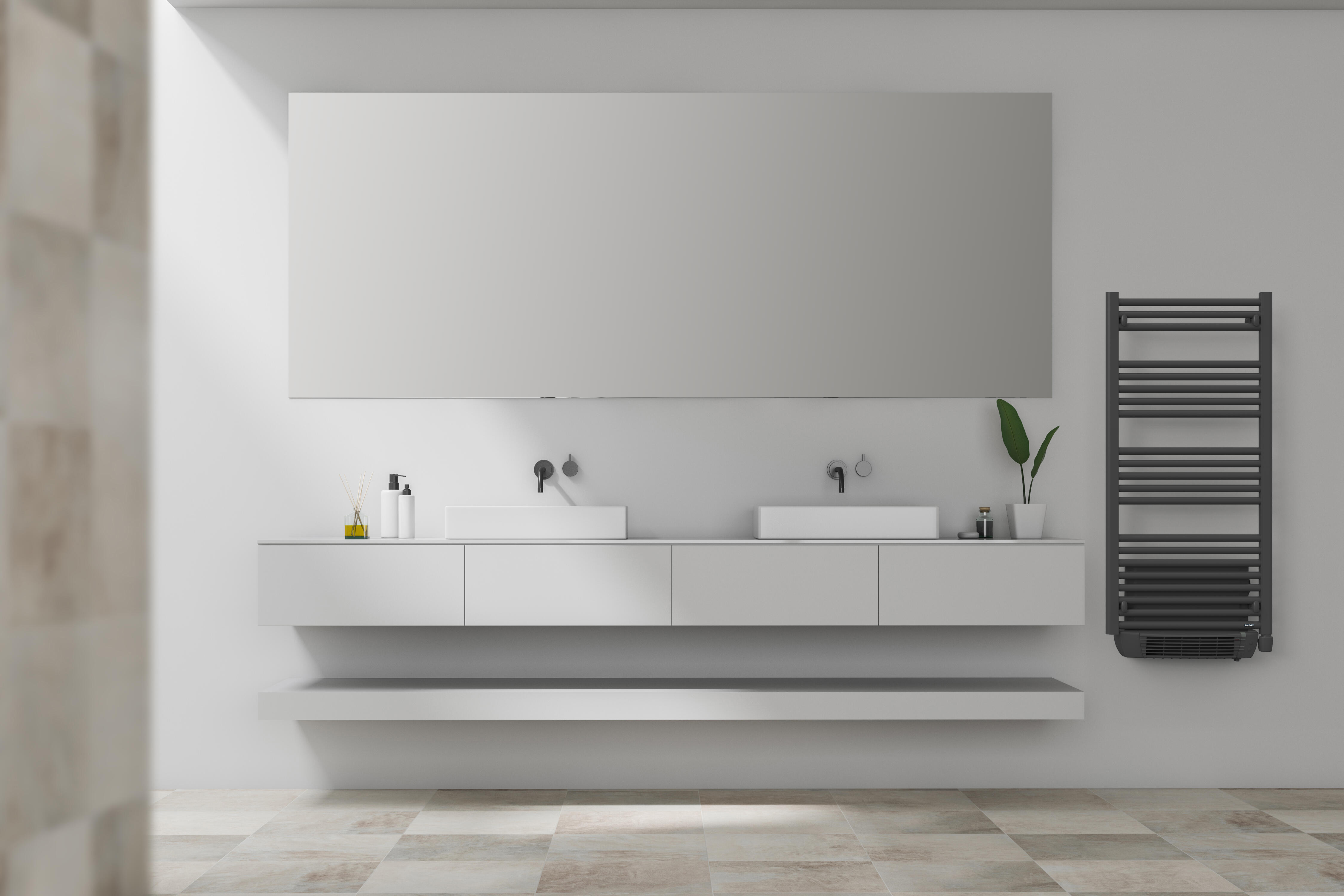 Sèche-serviette électrique gris anthracite 700 W DOLCE VITA - RADEL - 2