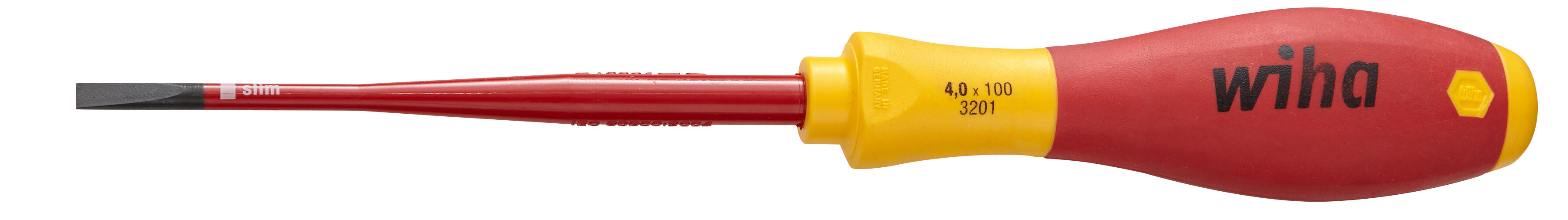 Tournevis électricien isolé slim 3,5 Long.100 mm - WIHA - 2