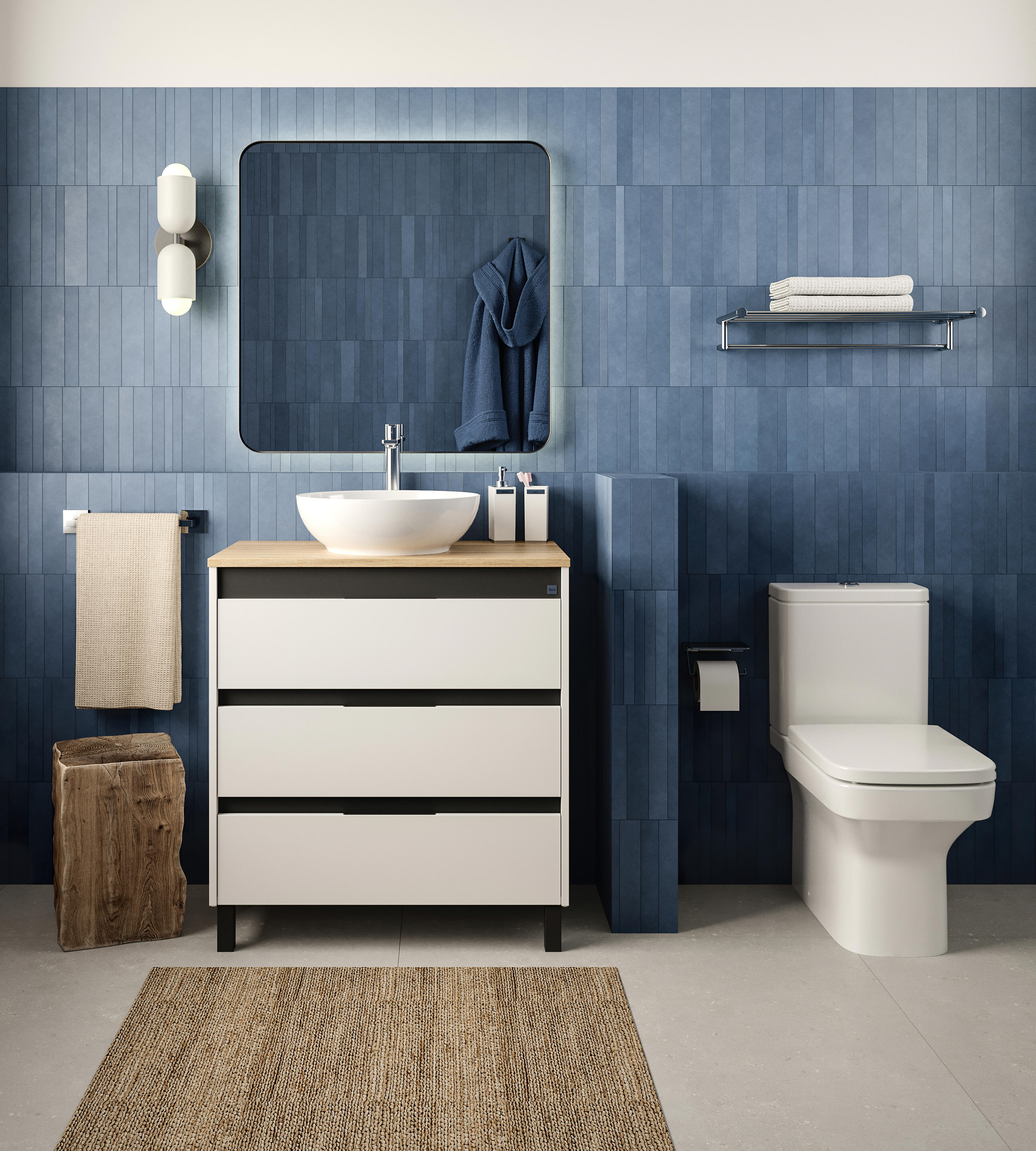 Grifo de lavabo ROCA Alpine monomando caño alto cromo brillo. Apertura en frío. Antical. Latón - 2