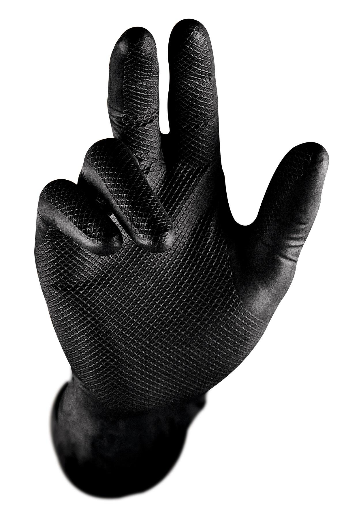 Gants de protection nitrile grip T.9 Lot de 4  - 2