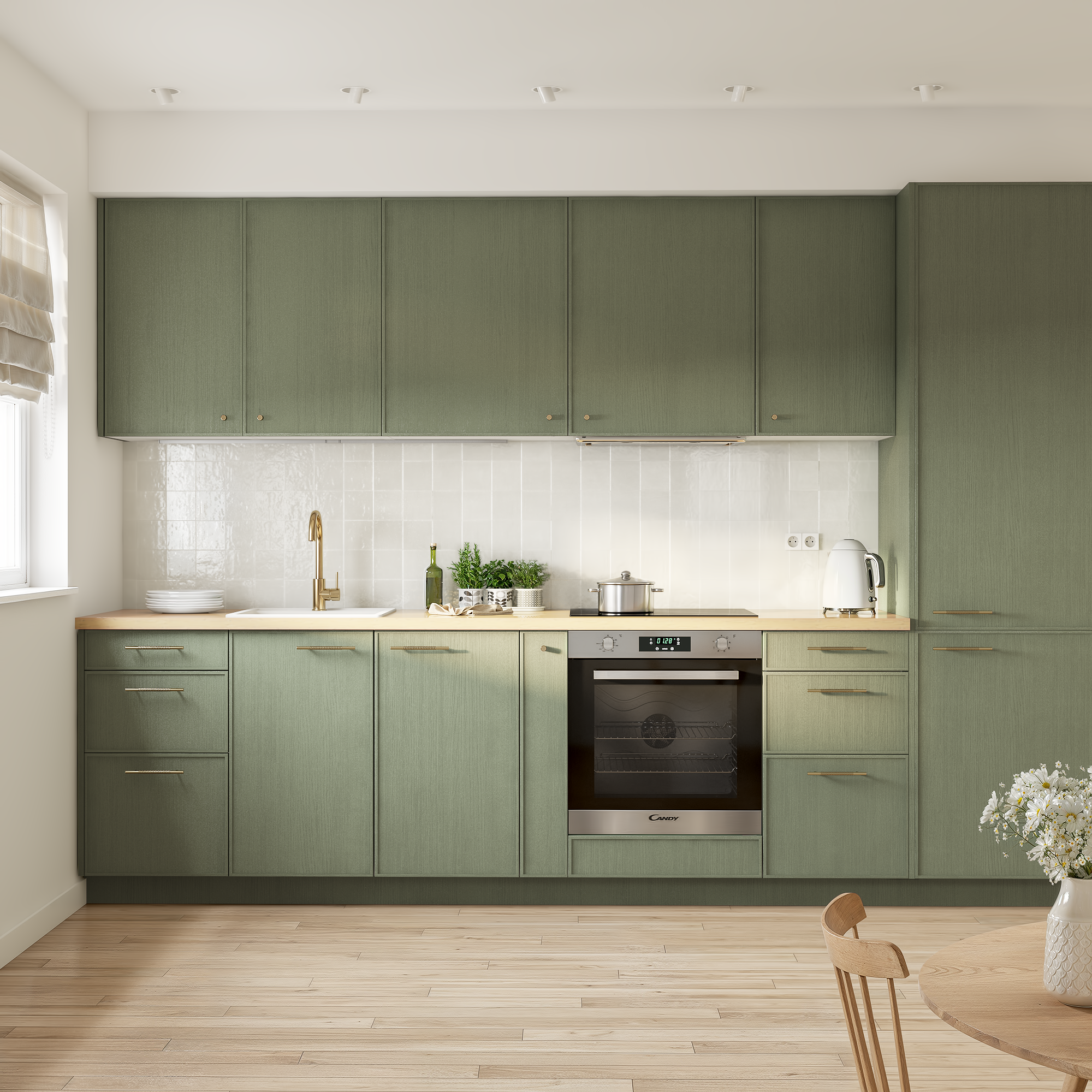 Fileur d'angle Malmö/Malmö vert clair H.76.5 cm x L.9 cm x Ep.22 mm - 2