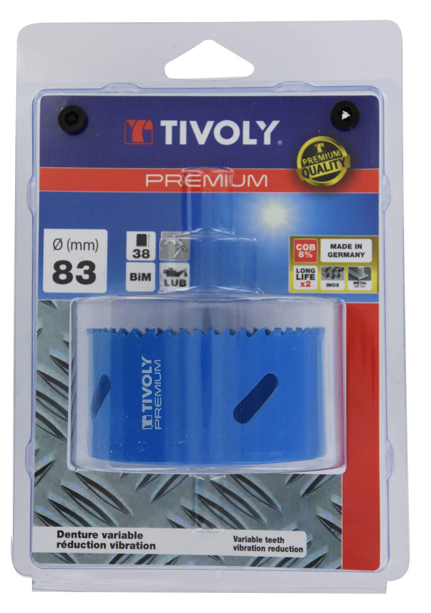 Scie cloche bi-métal HSS Cobalt 8% Diam.83 mm XT505220115 - TIVOLY  - 2