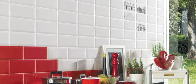 Carrelage mural intérieur effet uni l.7,5 x L.15 cm - Métro Blanc