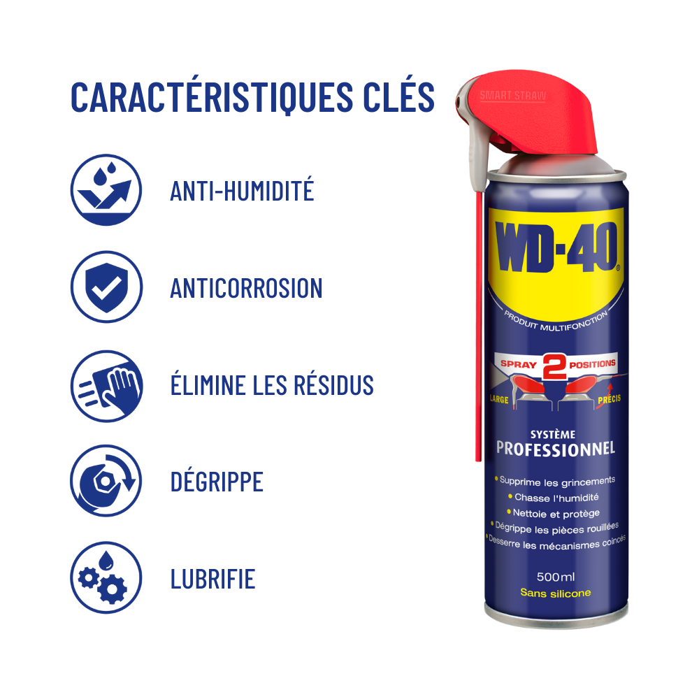 Dégrippant multifonction 500 ml Système Professionnel - WD-40 - 3