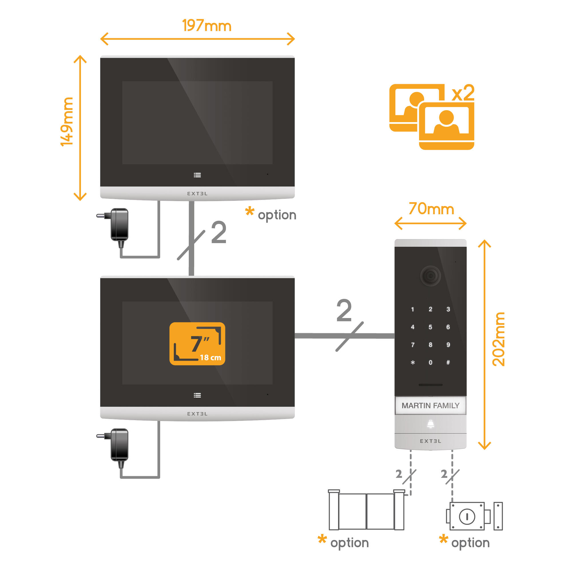 Visiophone filaire et connecté - Extel Connect - EXTEL -  - 6