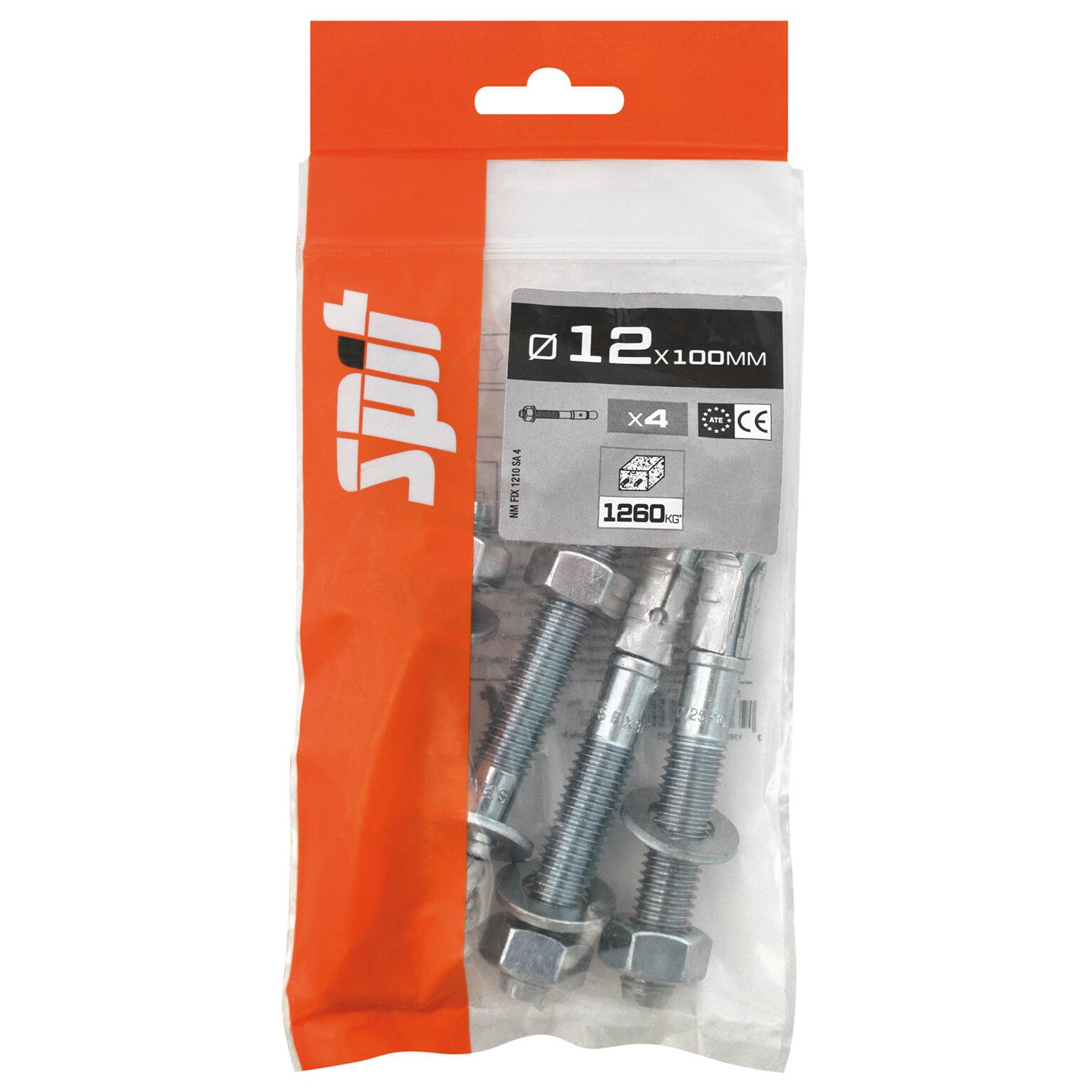 Goujon à bague multi-matériaux Diam.12 mm x 100 mm - SPIT Fix3(lot de 4) - 2